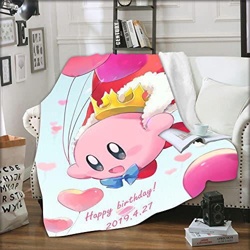 Cute Cartoon Gaming Throw Blanket Kawaii Anime Blanket Fuzzy Cozy Warm Flannel Fleece Blankets Gift for Kids and Adults Home Decor Manga Bedding Couch Living Room All Season 40"x50"