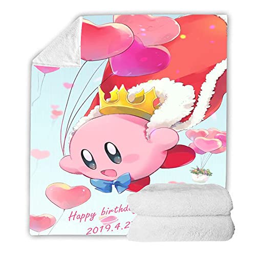 Cute Cartoon Gaming Throw Blanket Kawaii Anime Blanket Fuzzy Cozy Warm Flannel Fleece Blankets Gift for Kids and Adults Home Decor Manga Bedding Couch Living Room All Season 40"x50"