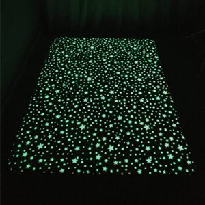 Gefosin Luminous Area Rug Glow in The Dark for Bedroom Living Room, Unique Soft Washable Modern Indoor Rugs for Children Dorm Home Decor, Rainbow Stars 3.3x5.2 Feet