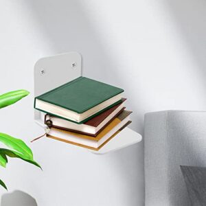 Milageto Invisible Floating Bookshelves,Floating Bookshelf for Wall,Heavy Duty Book Organizer,Rustproof Hanging Book Shelves,Wall Mounted Book Shelf