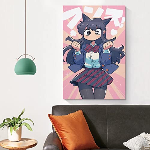 AZRASH Anime Komi Can't Communicate Poster Canvas Gifts Wall Art Posters Print Modern Bedroom Decor 12x18inch(30x45cm)