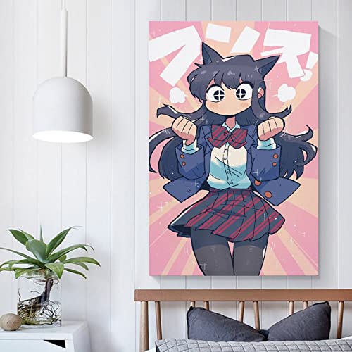 AZRASH Anime Komi Can't Communicate Poster Canvas Gifts Wall Art Posters Print Modern Bedroom Decor 12x18inch(30x45cm)