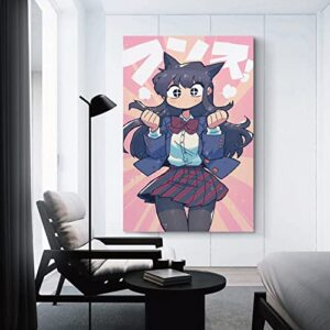 AZRASH Anime Komi Can't Communicate Poster Canvas Gifts Wall Art Posters Print Modern Bedroom Decor 12x18inch(30x45cm)