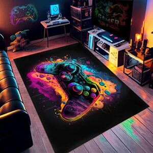neboton gaming rug – game room rug for boys bedroom, gamer carpet for e-sports game room or living room 60x40inches