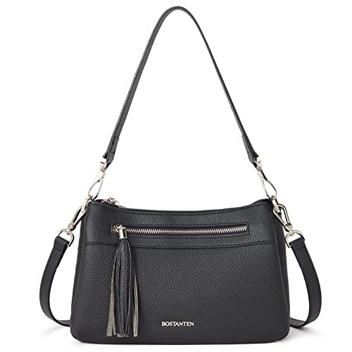 BOSTANTEN Leather Purses for Women Small Shoulder Bag Hobo Crossbody Handbags