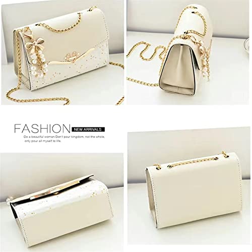 Crossbody Shoulder Square Bags for Women Glittering Stars Purse PU Leather Handbag Satchels Tote Bag with Metal Chain Strap