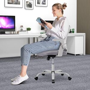 Office Chair, Home Office Chair Desk Chairs with Wheels, Ergonomic Office Chair Height Adjustable Computer Chair Mesh Office Chair Flip Up Arms,Swivel Rolling Chair Lumbar Support, Rock and Lock