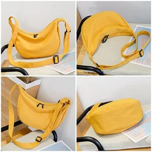 Mudono Hobo Bag for Girls Causal Water Resistant Crossbody Purse Everyday Shoulder Handbag Lightweight Crescent Satchel