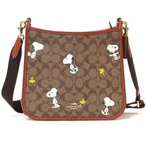 coach peanuts dempsey with snoopy woodstock print