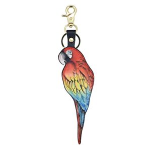 anuschka women’s hand painted genuine leather bag charm – rainforest beauties