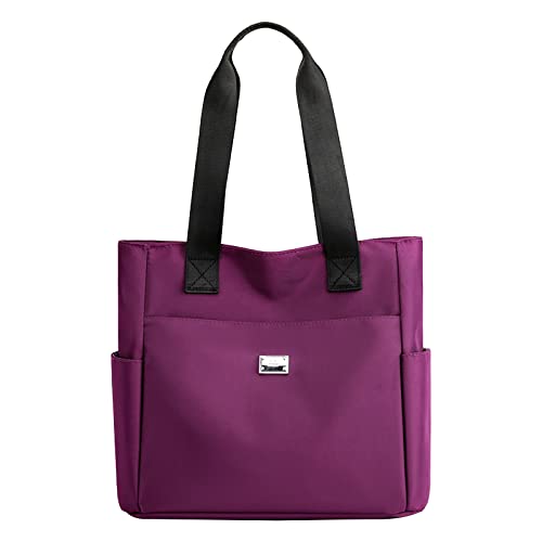 Women'S Single Shoulder Bag Shoulder Bag Messenger Bag Travel Sports Running Hiking 2023 Tote Bag High End Sense Bag Large Capacity Female Bag (Purple, 34x30x2cm)