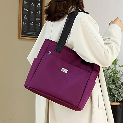 Women'S Single Shoulder Bag Shoulder Bag Messenger Bag Travel Sports Running Hiking 2023 Tote Bag High End Sense Bag Large Capacity Female Bag (Purple, 34x30x2cm)