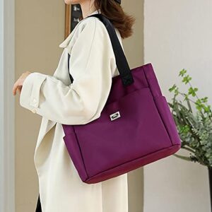 Women'S Single Shoulder Bag Shoulder Bag Messenger Bag Travel Sports Running Hiking 2023 Tote Bag High End Sense Bag Large Capacity Female Bag (Purple, 34x30x2cm)