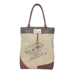 Western Canvas Tote Bag for Women - Cotton Leather Bag Topedo