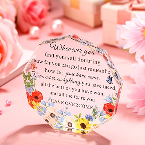 Appreciation Gift for Women Graduation Gifts for Her Him Paperweight Keepsake Gifts for Best Friends Encouragement Gifts Inspirational Gifts for Daughter Girls Behind You All Your Memories (Floral)