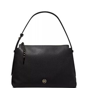 Michael Kors Shailene Medium Leather Hobo Shoulder Bag in Black