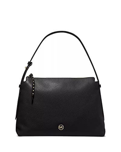 Michael Kors Shailene Medium Leather Hobo Shoulder Bag in Black