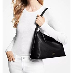 Michael Kors Shailene Medium Leather Hobo Shoulder Bag in Black