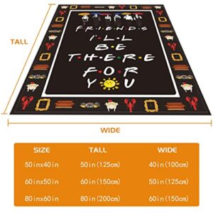 GWANDLALM Friends Tv Show Blanket Friends Tv Show Gifts Friends Tv Show Merchandise The Office Blanket Fleece Bed Blankets All Season Black 60x50 Inch