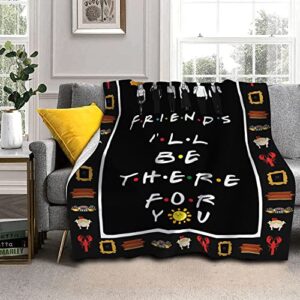 GWANDLALM Friends Tv Show Blanket Friends Tv Show Gifts Friends Tv Show Merchandise The Office Blanket Fleece Bed Blankets All Season Black 60x50 Inch