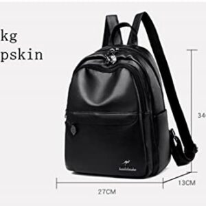 LEMITA Casual Double Zipper Women Backpack Large Capacity School Bag Leather Shoulder Bag Lady Bag Travel Backpack,purple,27*13*34cm