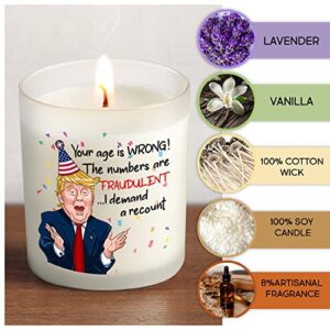 Birthday Gifts for Men - Gifts for Women - Bestfriend Gifts - Men Gifts for Dad - Unique Gifts for Men - Birthday Candles Gift Vanilla Lavender - Scented Candle 10oz