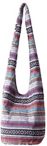 bohemian prints women messenger bag, ethnic style hippie hobo bag, canvas shoulder crossbody bag, shoulder bag for vacations, camping, school, shopping, beach, etc -d