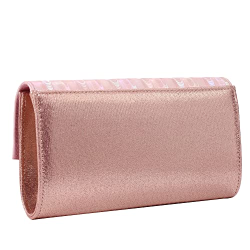 ZHANNI Laser Clutch Purses for Women Fashion Shining Evening Bag Handbag Party Wedding Clutch (Pink)