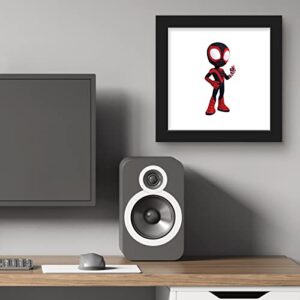 Trends International Gallery Pops Marvel Spidey And His Amazing Friends - Miles Morales Wall Art, Black Framed Version, 12'' x 12''