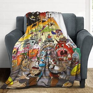 anime blankets ultra-soft lightweight throw blanket for couch sofa bed, plush cozy blankets 40″x50″