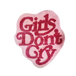 girls don’t cry rug faux area rug heart shaped rug carpet for home living room sofa floor bedroom