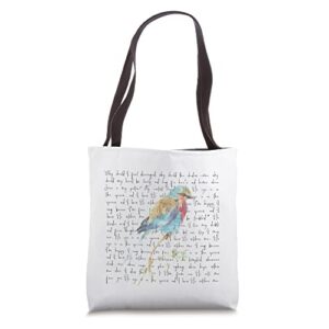 his eye is on the sparrow tote bag