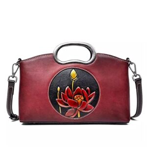 ydxny retro women’s bag shopping hand-painted handbag casual women’s shoulder messenger bag (color : black, size