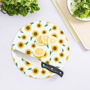 Sunflower Flowers Cutting Board Tempered Glass Chopping Board for Kitchen Hotel