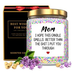 gifts for mom christmas gifts for mom birthday gifts for mom new mom gifts for women mothers day gifts for mom grandma wife unique mom birthday gifts from daughter son kid husband lilac flower candles