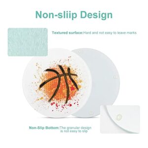 Basketball Cutting Board Tempered Glass Chopping Board for Kitchen Hotel