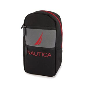 Nautica Unisex's Sling Shoulder Bag, Black RED