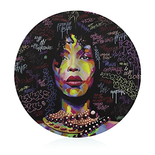 African Black Woman Cutting Board Tempered Glass Chopping Board for Kitchen Hotel