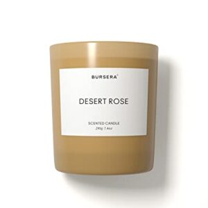 Bursera Scented Candle - Desert Rose, Tree Planted with Every Order, Natural Scented Soy Candle | 7.4oz Single Wick Candle | Slow Burning 45hr Burn Time, Aromatherapy Non Toxic Candles