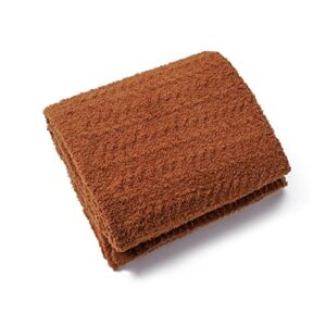 waffle knit throw blanket super soft warm blanket for couch lightweight blanket for bed sofa 50×60 rust