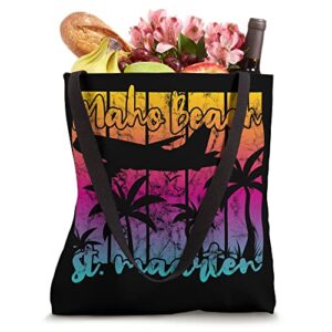 Vintage Maho Beach St. Maarten Sunset Tote Bag