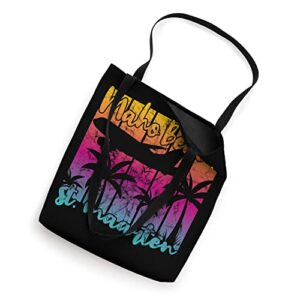 Vintage Maho Beach St. Maarten Sunset Tote Bag