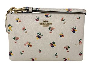 coach small wristlet with floral print style no. c5997 chalk multi