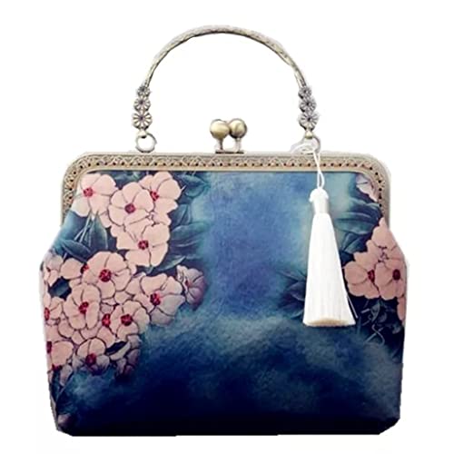 DANN Women's Vintage Shoulder Bag Women's Wedding Purse Flower Handbag Cross Bag