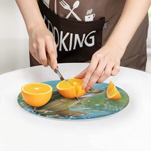 Bass Fishing Cutting Board Tempered Glass Chopping Board for Kitchen Hotel