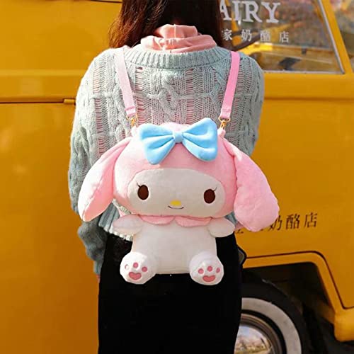 Anime Plush Backpack Cartoon Shoulder Bag Anime Toy Bag Kawaii Cosplay Cute Soft Bag for Birthday Gifts, Pink