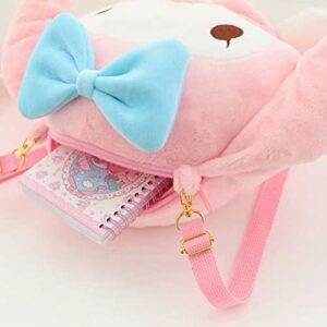 Anime Plush Backpack Cartoon Shoulder Bag Anime Toy Bag Kawaii Cosplay Cute Soft Bag for Birthday Gifts, Pink