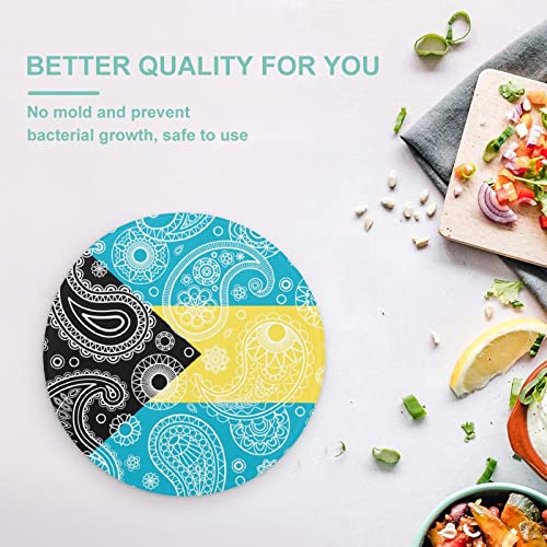 Bahamas Paisley Flag Cutting Board Tempered Glass Chopping Board for Kitchen Hotel