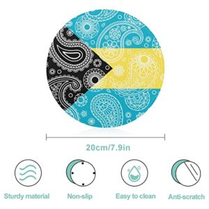 Bahamas Paisley Flag Cutting Board Tempered Glass Chopping Board for Kitchen Hotel