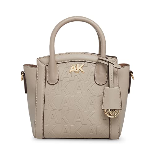 Anne Klein Embossed top Handle Mini Satchel, Stone